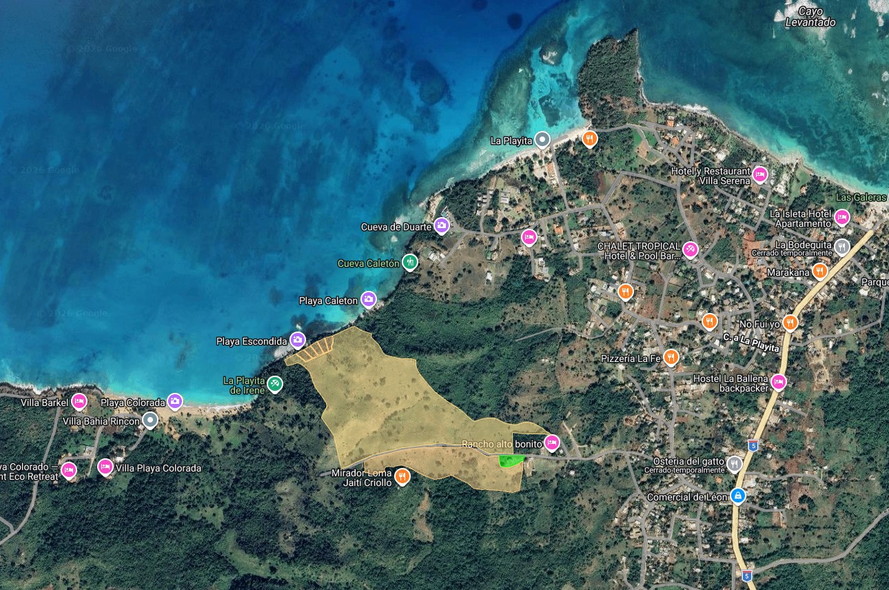 Vista satelital del terreno